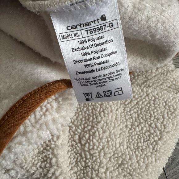 Carhartt Cream and Brown Kids Hoodie Boys Size 2T - Picture 5 of 5